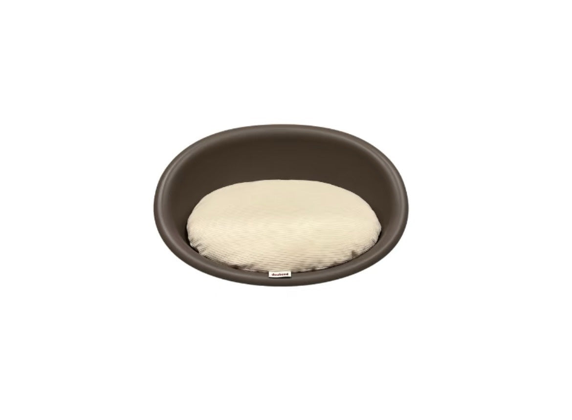 PawsCube Clam Shell Pet Bed – Orthopedic Low-Entry Design for Small Dogs, Washable & Non-Slip Base